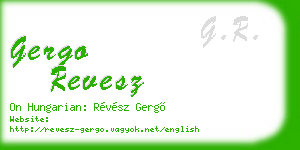 gergo revesz business card