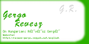 gergo revesz business card